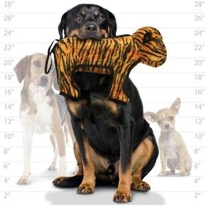 Tuffy Dog Toys ~ T-Z Tiger ~ Zoo Series ~ 16”x 12”x 6” ~ No Squeaker ~ Big Dogs